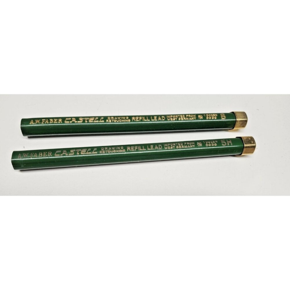A.W. Faber Castell Refill Lead 9030 Vintage 5H, B, W. Germany Drawing Retouching